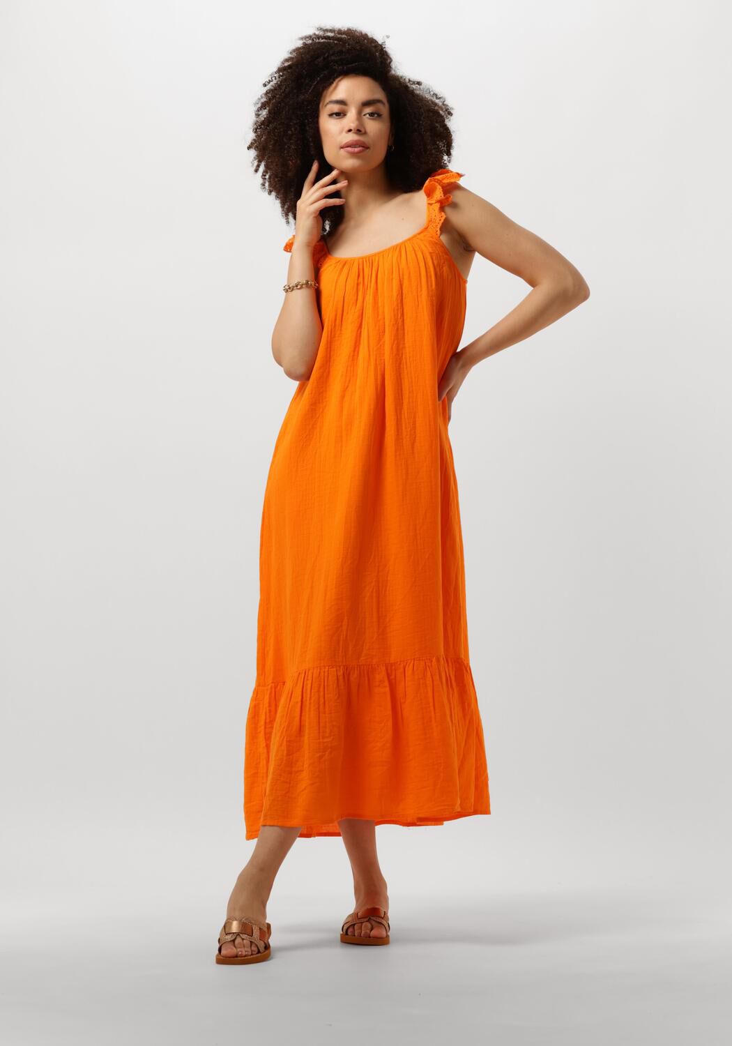 Y.A.S. Dames Jurken Yasloulou Strap Long Dress Oranje