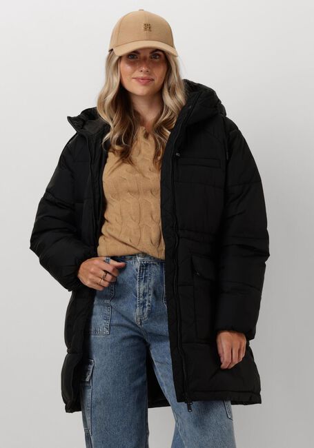 Zwarte TOMMY JEANS Gewatteerde jas TJW MIDI VAIL PUFFER - large