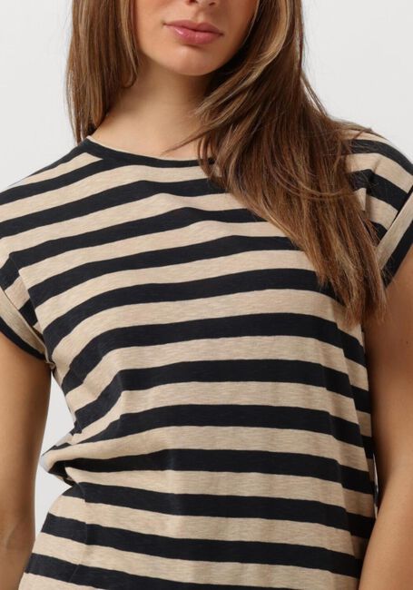 Donkerblauwe BY-BAR Top TOBI BIG STRIPE TOP - large