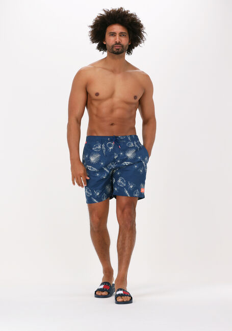 Blauwe SCOTCH & SODA Zwembroeken RECYCLED POLYESTER PRINTED SWIMSHORT - large