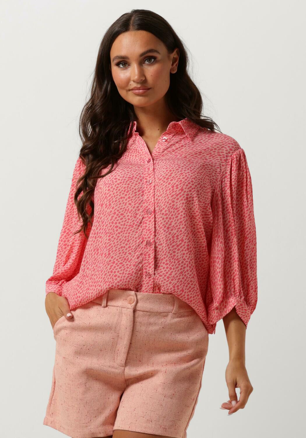 YDENCE Dames Blouses Blouse Amber Roze