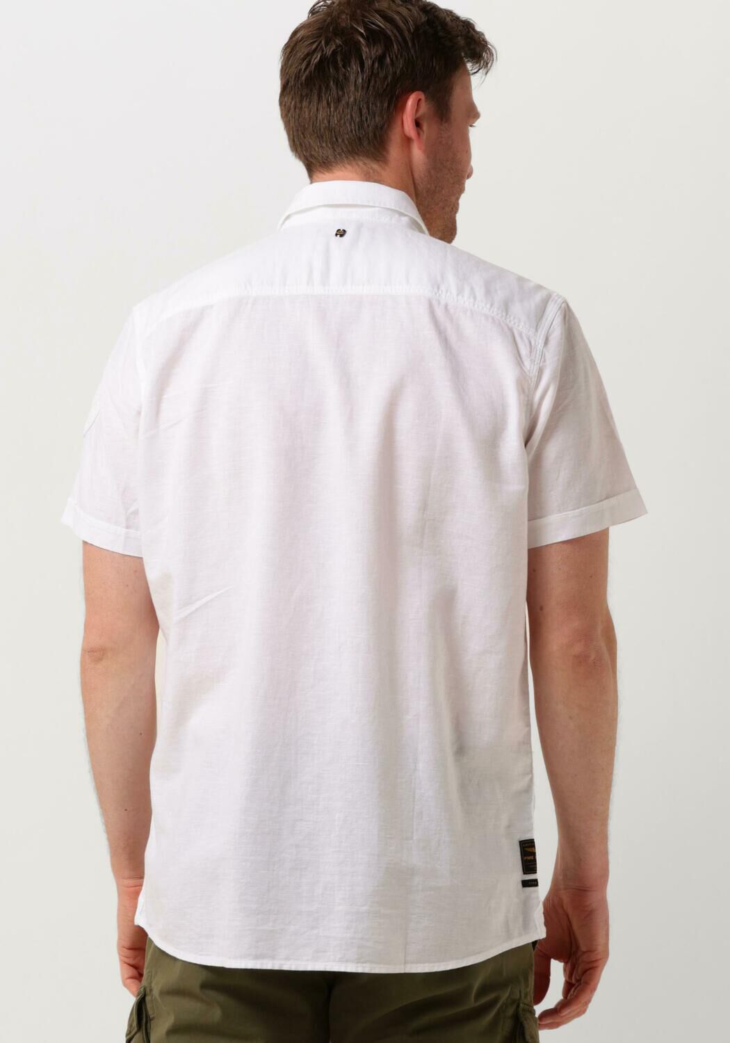 PME LEGEND Heren Overhemden Short Sleeve Shirt Ctn linen Ecru