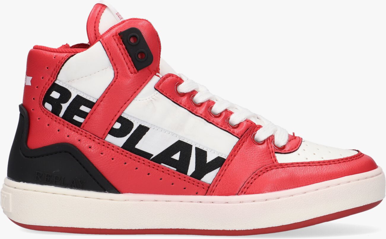 Replay White Newtown Sneakers Red Logo