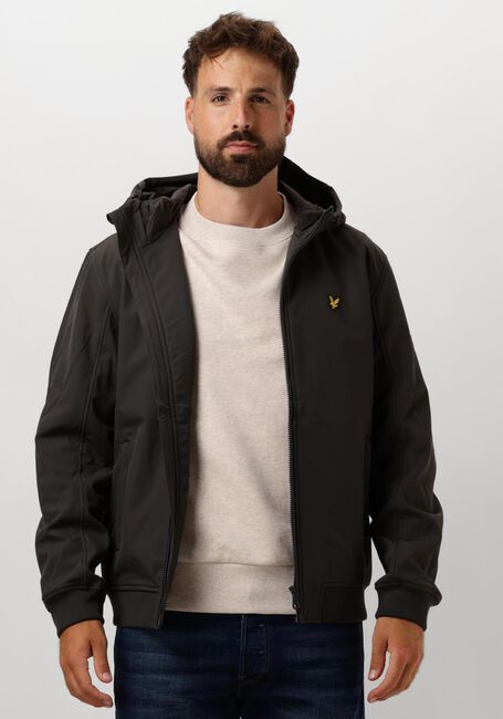 Donkergrijze LYLE & SCOTT Jack FLEECE BACK SOFTSHELL JACKET - large