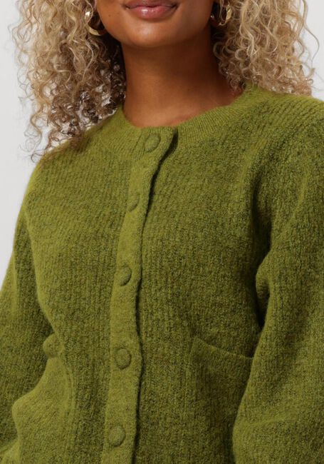 Groene SELECTED FEMME Vest SLFSIA RAS LS KNIT POCKET - large