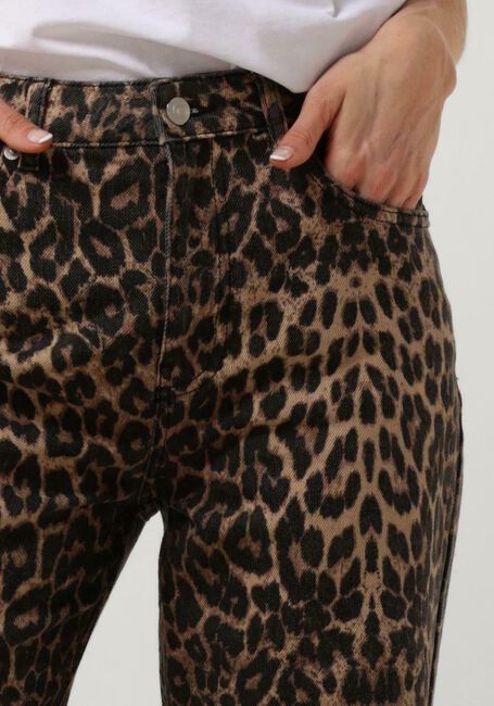 Bruine NEO NOIR Lange broeken SIMONA LEOPARD PANTS - large