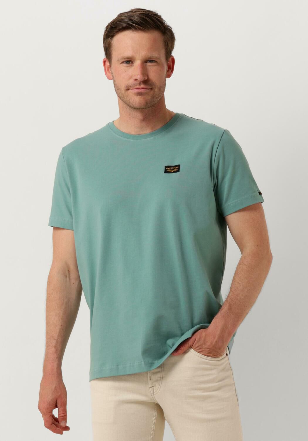 PME LEGEND Heren Polo's & T-shirts Short Sleeve R-neck Guyver Tee Blauw