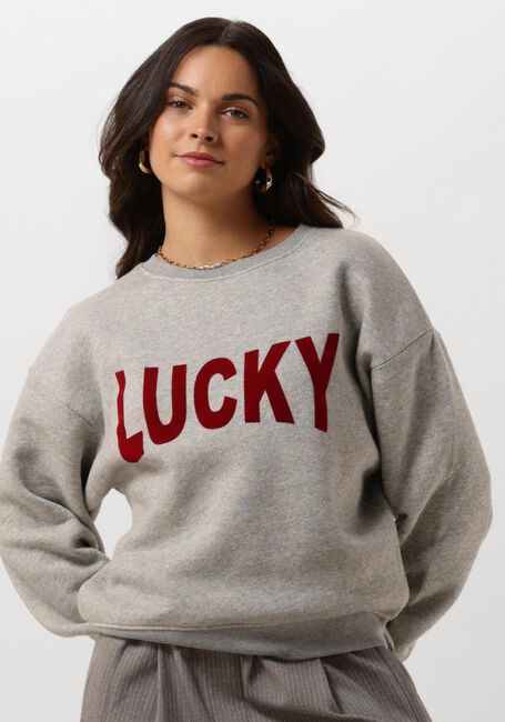 Grijze BY-BAR Trui BAS LUCKY SWEATER - large