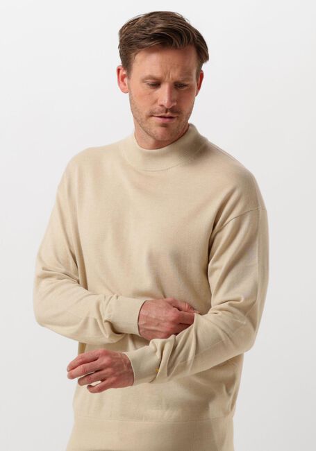 Beige SCOTCH & SODA Sweater DROPPED SHOULDER MOCK NECK - large