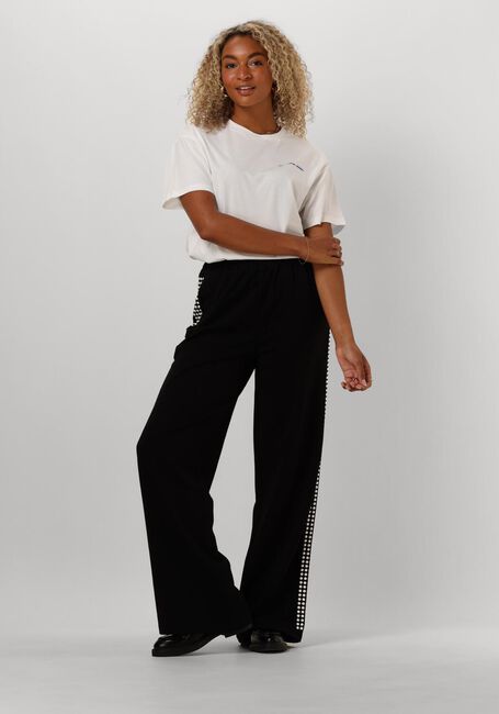 Zwarte ALIX THE LABEL Pantalon LADIES WOVEN PEARLS WIDE LEG PANTS - large