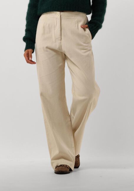 Beige BY-BAR Wijde broek ODIN CORD PANT - large