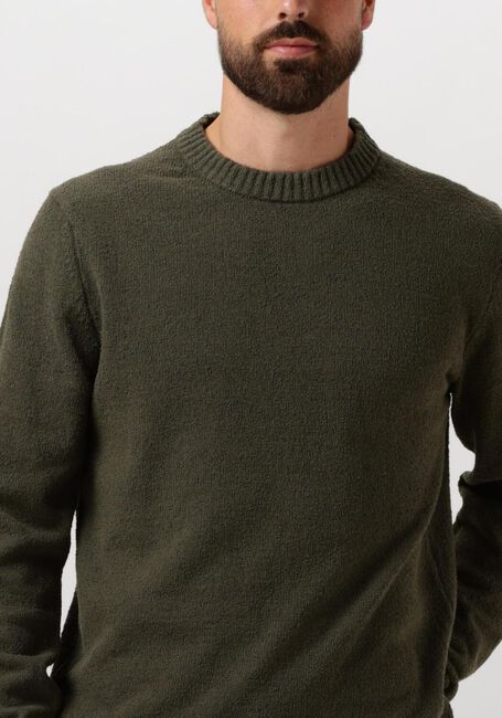 Groene SELECTED HOMME Trui SLHLOOP LS KNIT CREW NECK - large