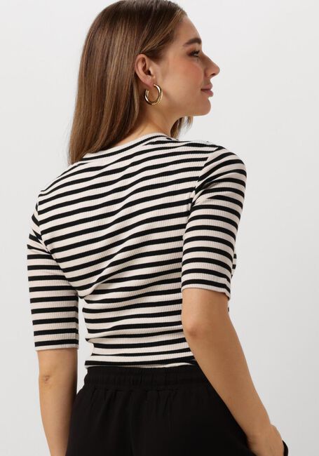 Zwarte INWEAR Top DAGNAIW STRIPED V T-SHIRT - large