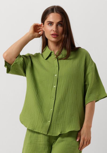 Groene OBJECT Blouse OBJCARINA 2/4 SHIRT REP - large