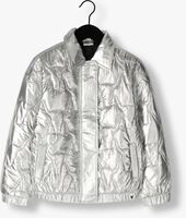 Zilveren ALIX MINI Gewatteerde jas WOVEN SILVER NYLON COAT - medium