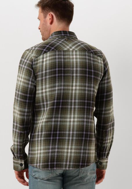 Groene PME LEGEND Overhemden LONG SLEEVE SHIRT HEAVY TWILL CHECK - large