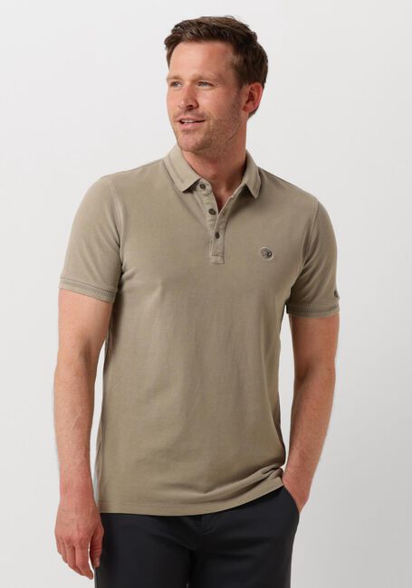 Beige CAST IRON Polo SHORT SLEEVE POLO PIQUE GARMENT DYED - large