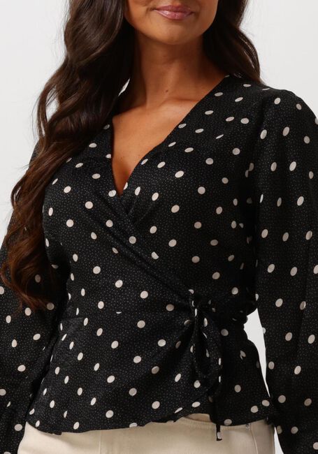 Zwarte NEO NOIR Blouse MERRY RETRO DOT BLOUSE - large