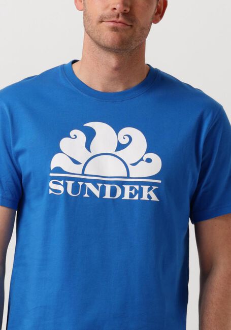 Blauwe SUNDEK T-shirt M4S100 NEW SIMEON LOGO - large