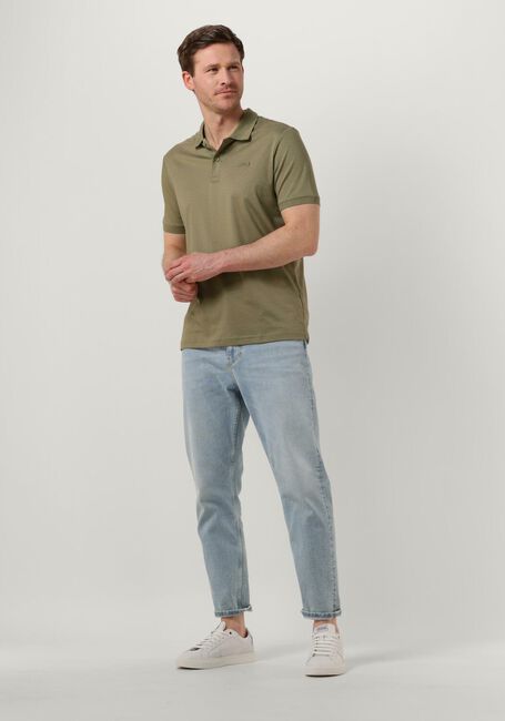 Khaki CALVIN KLEIN Polo SMOOTH COTTON SLIM POLO - large