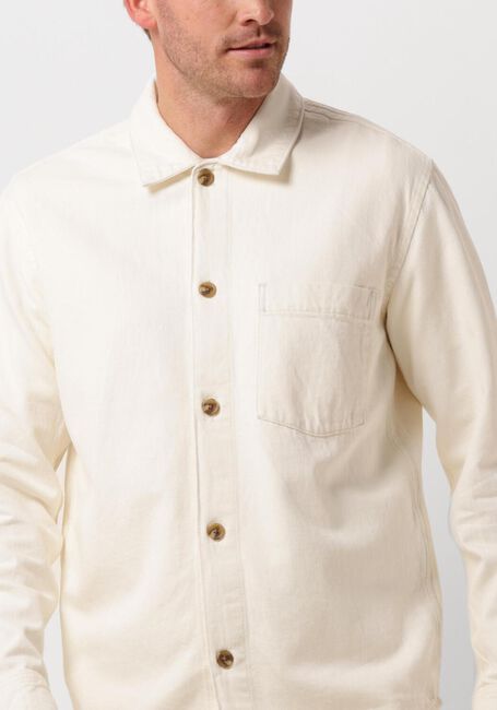 Ecru SELECTED HOMME Overshirt SLHCHRIS 5422 LS ECRU HEMP SHIRT - large