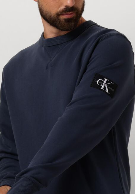 Donkerblauwe CALVIN KLEIN Sweater BADGE CREW NECK - large