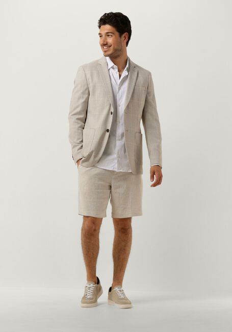 Beige SELECTED HOMME Korte broek SLHREGULAR-MADS LINEN SHORTS NOOS - large