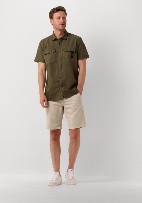 Groene PME LEGEND Casual overhemd SHORT SLEEVE SHIRT CTN/LINEN - large