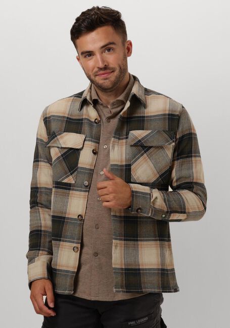 Donkergroene DSTREZZED Overshirt COREY OVERSHIRT - large