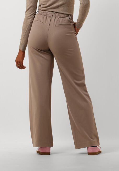 Taupe OBJECT Pantalon OBJLISA WIDE PANT - large