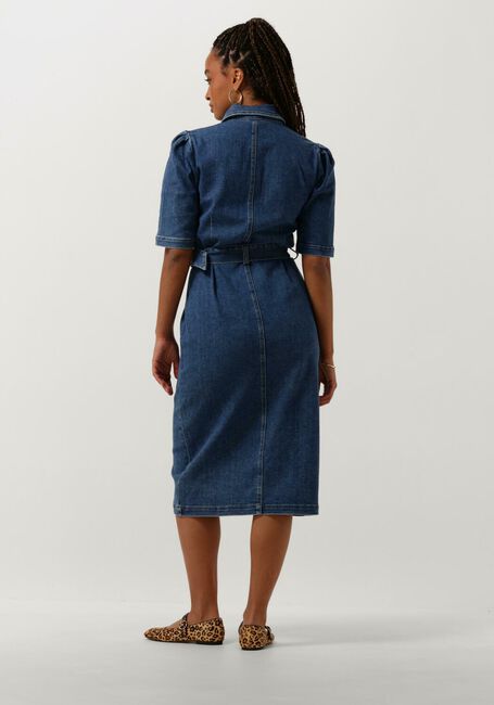 Blauwe OBJECT Midi jurk OBJCAROL DENIM DRESS - large