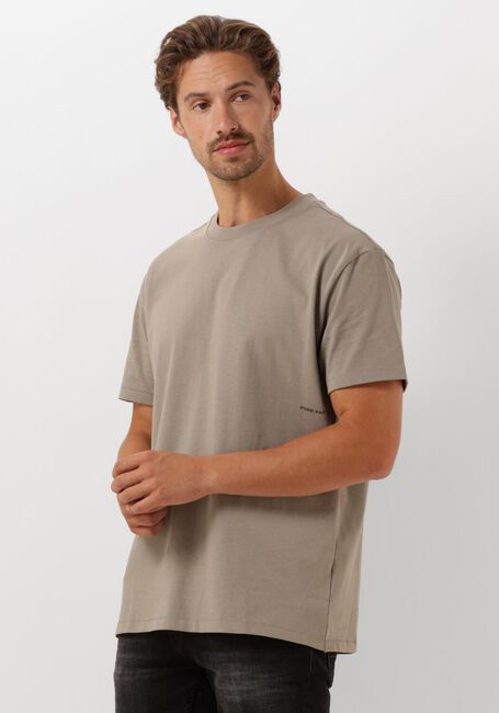 Taupe PURE PATH T-shirt LOOSE FIT T-SHIRTS CREWNECK SS106 - large