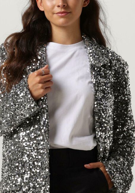 Zilveren NOTRE-V Blazer NV-CHRISTINE GLITTER VELVET BLAZER - large