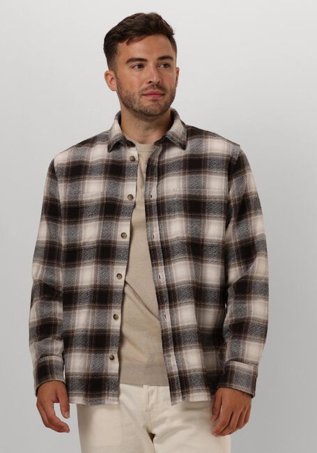 Bruine SELECTED HOMME Overhemden SLHREGOWEN-GRINDLE CHECK SHIRT LS - large