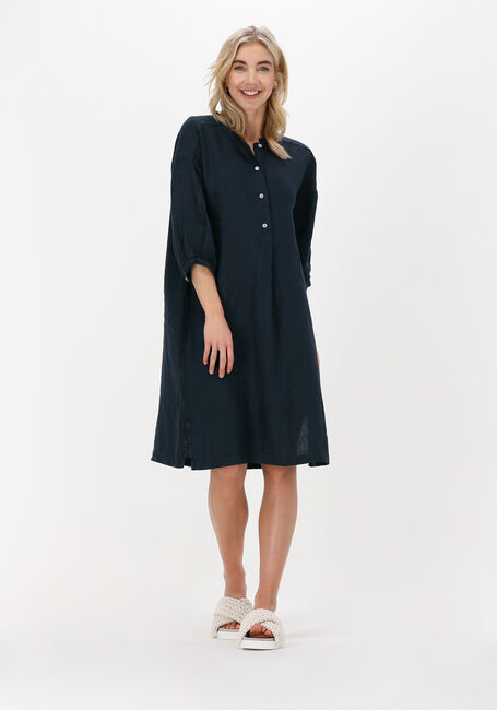 stoom mond Gelukkig Donkerblauwe BY-BAR Mini jurk MEL LINEN DRESS | Omoda