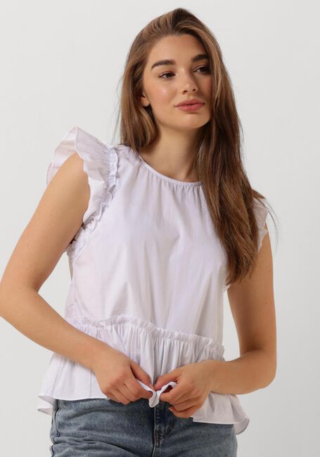 Witte CO'COUTURE Top ELLIE FRILL TOP - large