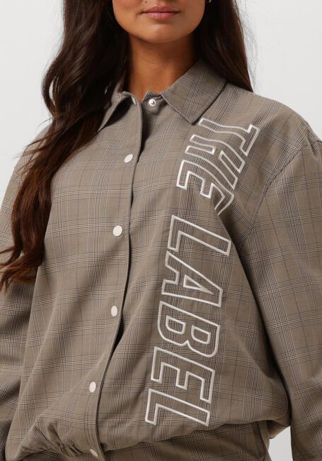 Camel ALIX THE LABEL Jack LADIES WOVEN CHECK BOMBER - large