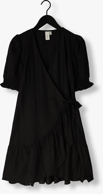 Zwarte Y.A.S. Mini jurk YASFLAXY SS WRAP DRESS - large