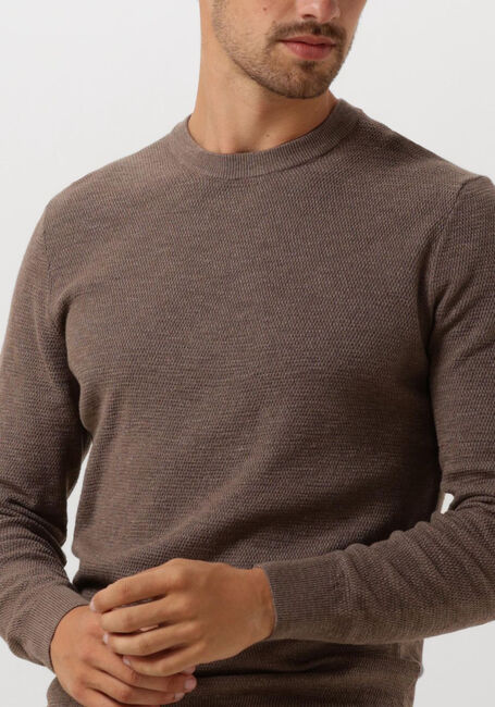 Taupe PROFUOMO Trui PULLOVER CREW NECK - large