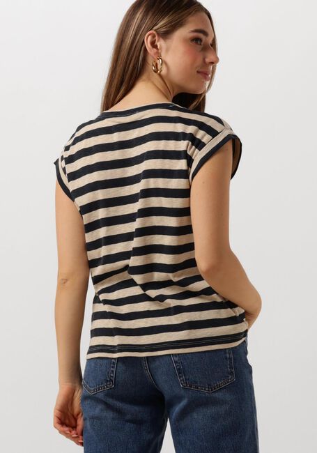 Donkerblauwe BY-BAR Top TOBI BIG STRIPE TOP - large