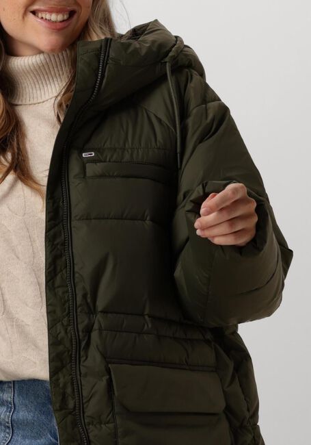 Groene TOMMY JEANS Gewatteerde jas TJW MIDI VAIL PUFFER - large