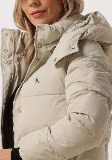 Beige CALVIN KLEIN Gewatteerde jas MONOLOGO NON DOWN LONG PUFFER - large