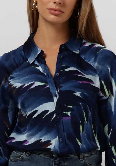 Blauwe POM AMSTERDAM Blouse FEATHERS BLUE - large