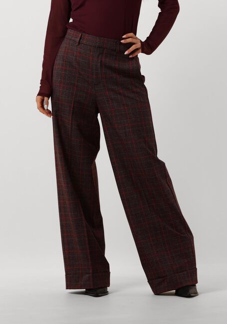 Rode VANILIA Wijde broek REGULAR CHECKERED PANTS - large