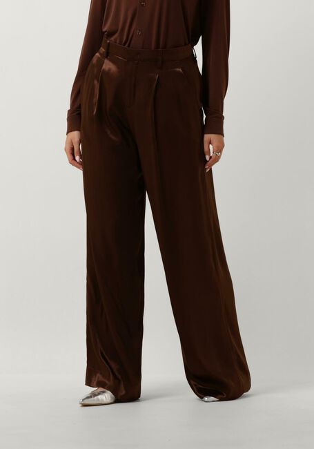 Bruine VANILIA Pantalon SATIN PLEATED W - large