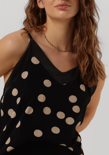 Zwarte 10DAYS Top STRAPPY TOP POLKA DOT - large