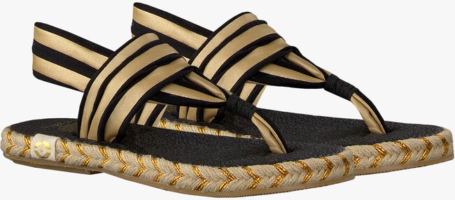 Nalho Ganika Black Gold Stripe Yoga Mat espadrilles sandals memory foam New