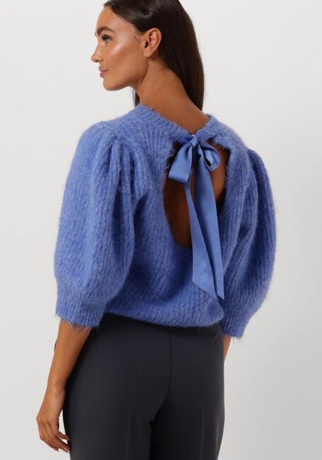 Blauwe CO'COUTURE Trui CORALIE BOW RIB KNIT - large