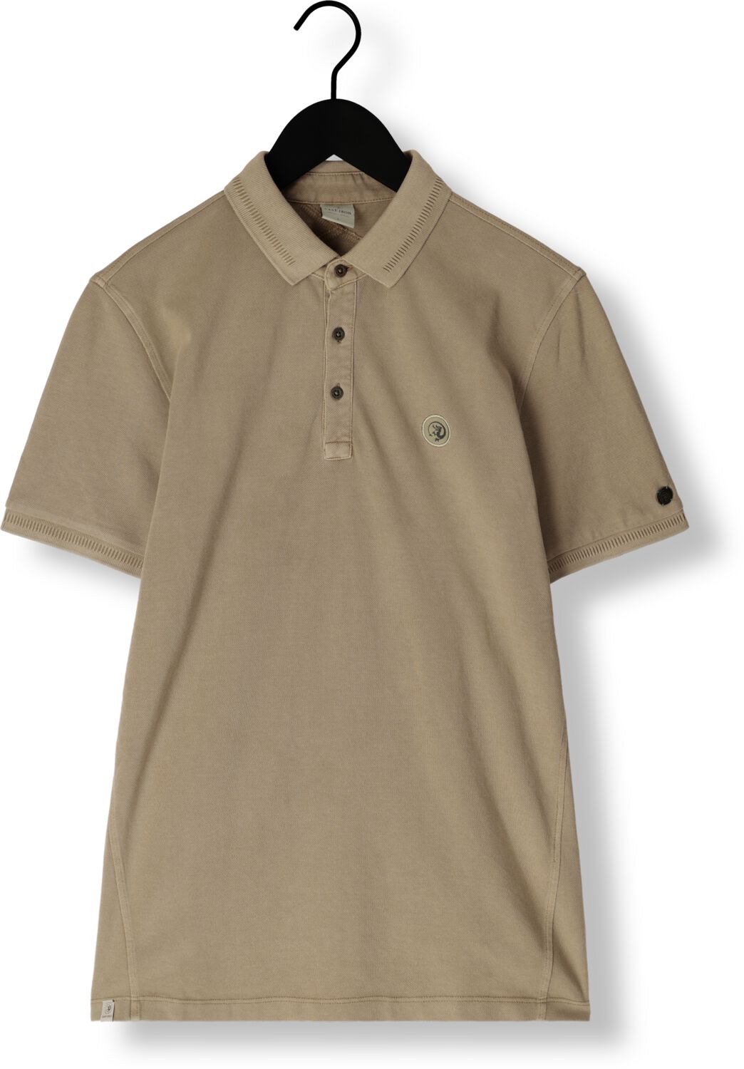 CAST IRON Heren Polo's & T-shirts Short Sleeve Polo Pique Garment Dyed Beige