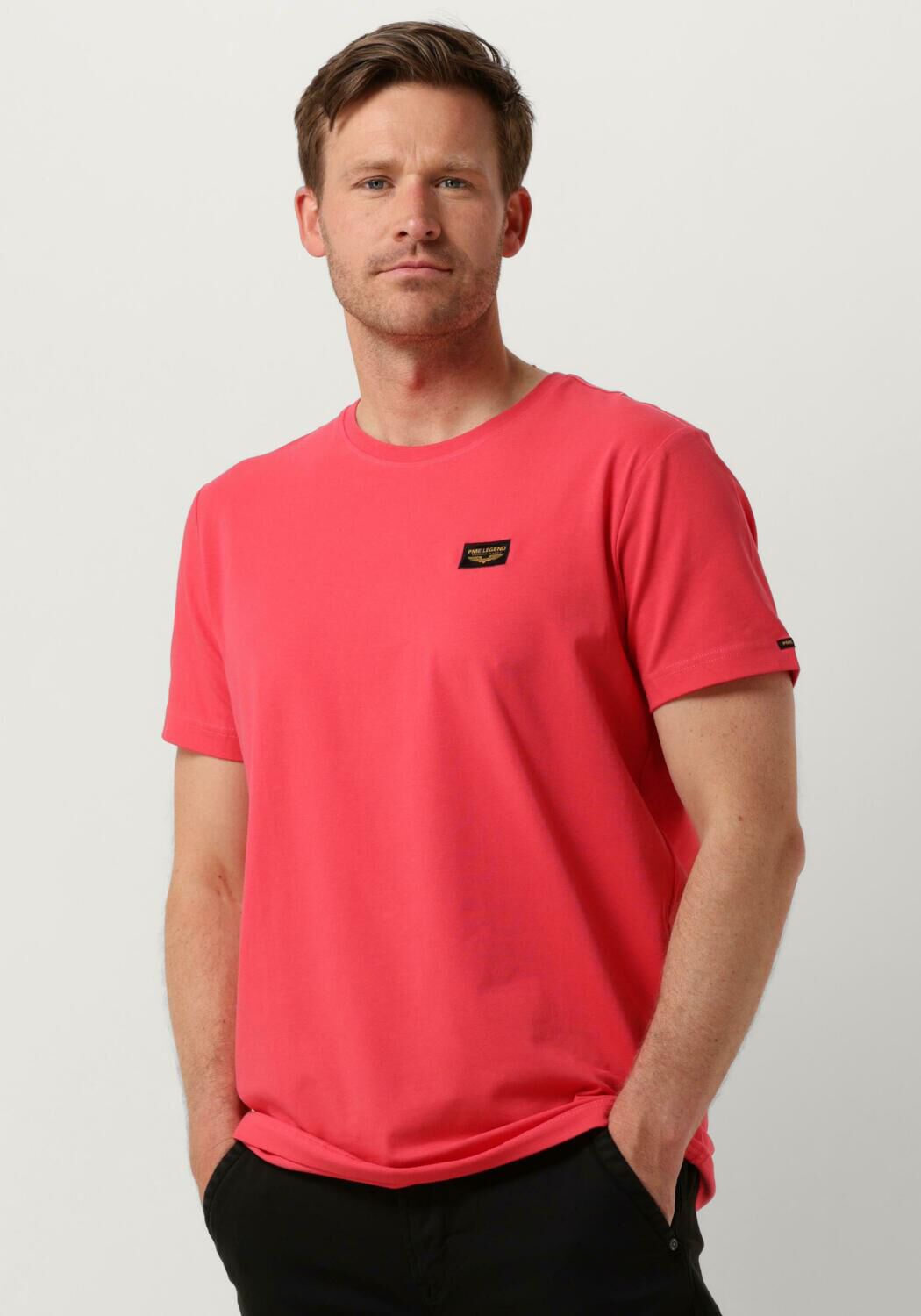 PME LEGEND Heren Polo's & T-shirts Short Sleeve R-neck Guyver Tee Roze